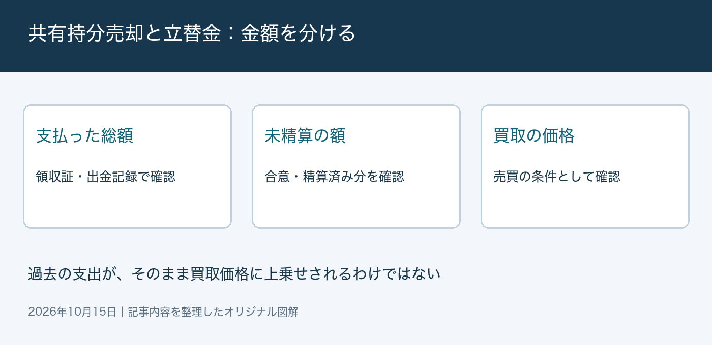 共有持分の判断ポイントを整理した図解