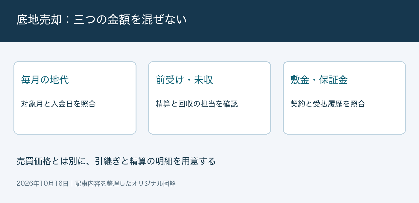 底地売却の判断ポイントを整理した図解